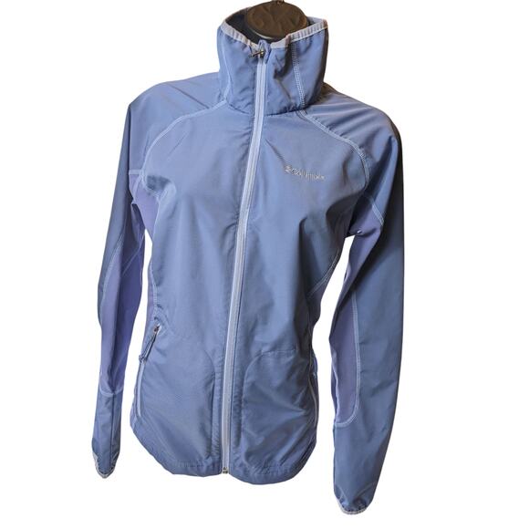 Columbia Jacket Women Medium Softshell Omni Shield Zip Hiking Running Activewear - Picture 11 of 13